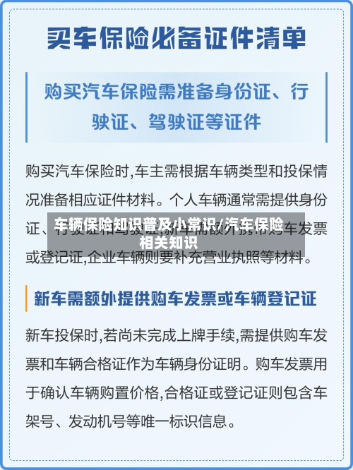 车辆保险知识普及小常识/汽车保险相关知识-第1张图片
