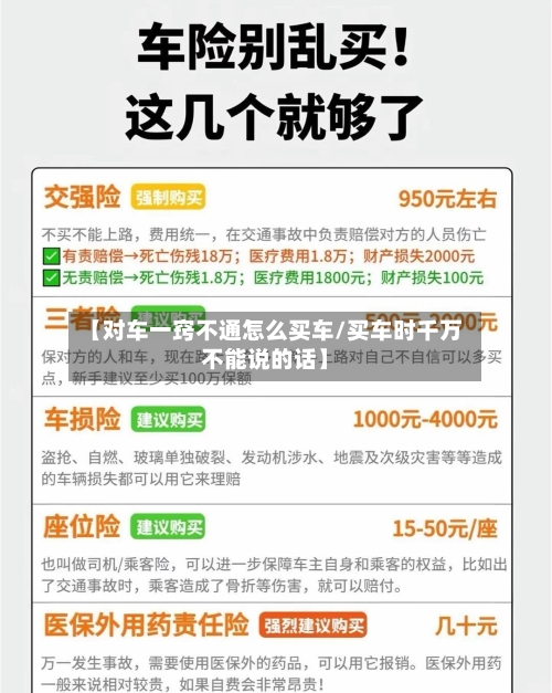 【对车一窍不通怎么买车/买车时千万不能说的话】-第1张图片