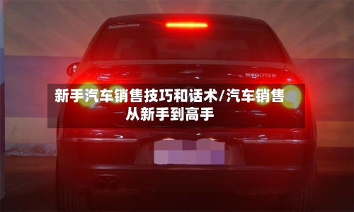 新手汽车销售技巧和话术/汽车销售从新手到高手-第1张图片