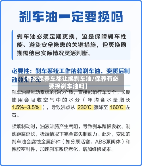 【每次保养车都让换刹车油/保养有必要换刹车油吗】-第1张图片