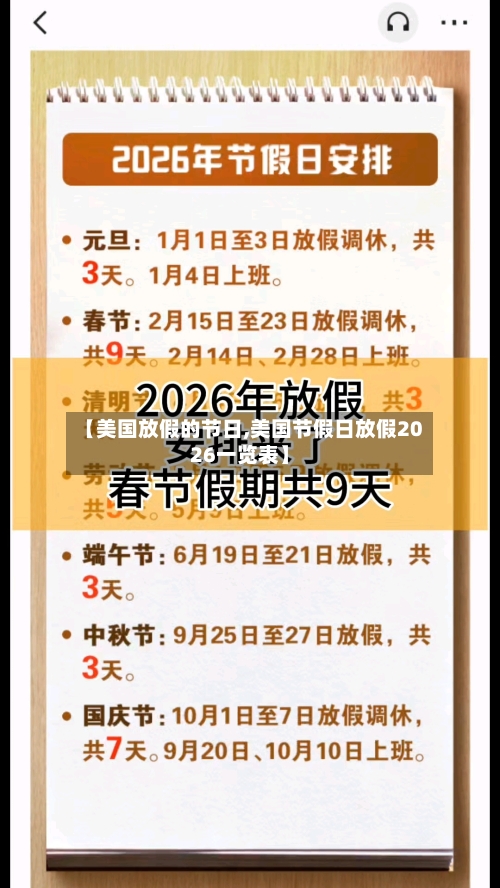【美国放假的节日,美国节假日放假2026一览表】-第1张图片