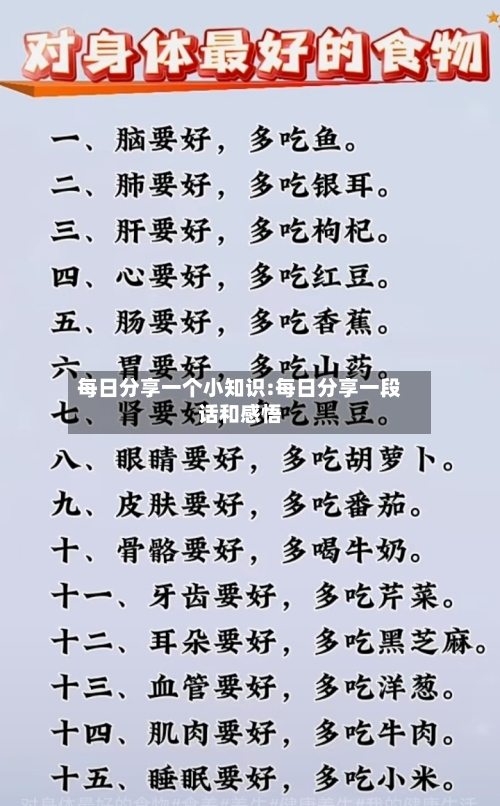 每日分享一个小知识:每日分享一段话和感悟-第1张图片