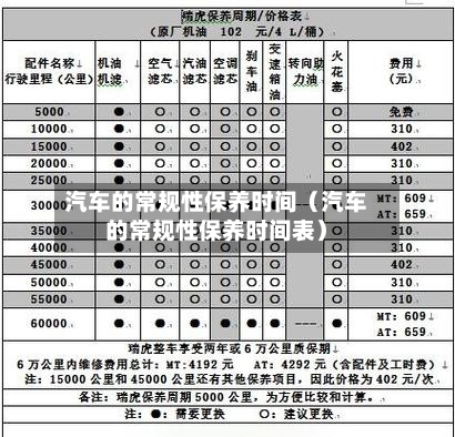 汽车的常规性保养时间（汽车的常规性保养时间表）-第1张图片