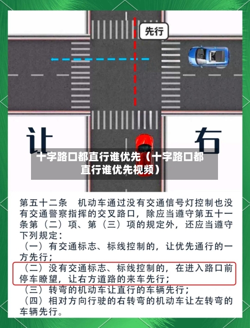 十字路口都直行谁优先（十字路口都直行谁优先视频）-第1张图片