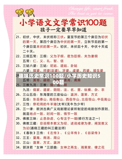 趣味历史常识100题/小学历史知识500题-第1张图片