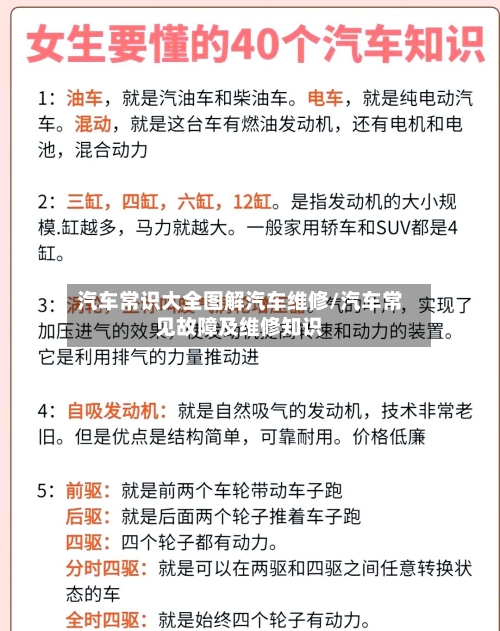 汽车常识大全图解汽车维修/汽车常见故障及维修知识-第1张图片