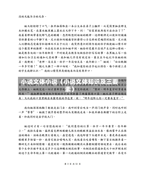 小说文体小说（小说文体知识及三要素）-第1张图片