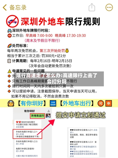 限行高速走了怎么办:高速限行上去了会扣分吗-第1张图片