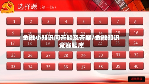金融小知识问答题及答案/金融知识竞赛题库-第1张图片